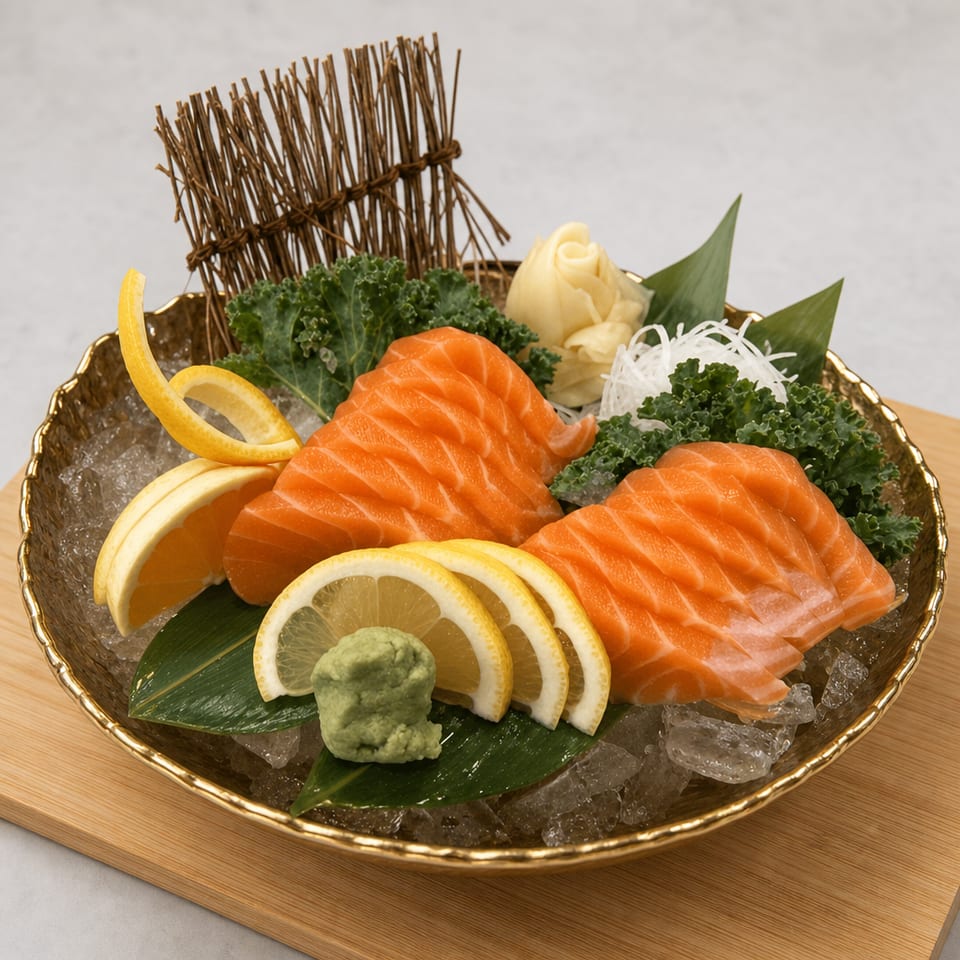 Salmon Sashimi.